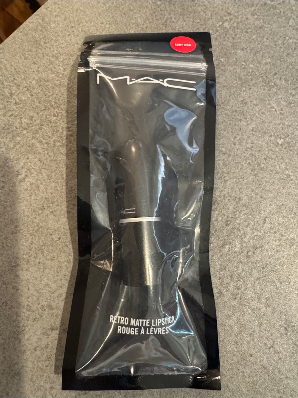 Ruby Woo Mac Makeup lipstick in packaging